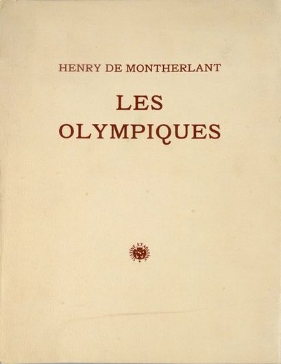 null Les Olympiques. Henri de Montherlant, Burins de Eliane Beaupuy. Ouvrage publié...