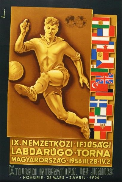 null Affiche du IXe Tournoi International Junior se déroulant en Hongrie du 26 mars...