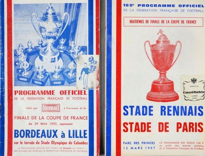 null Programme officiel de la finale de la Coupe de France opposant Bordeaux à Lille...