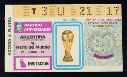 null Billet de la rencontre entre l'Argentine et le reste du Monde le 25 juin 1979....