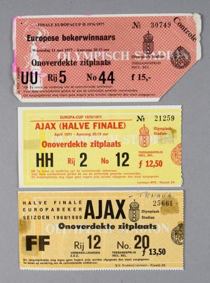 null Billet de la finale de la Coupe des vainqueurs de coupes 1977. Victoire de Hambourg...