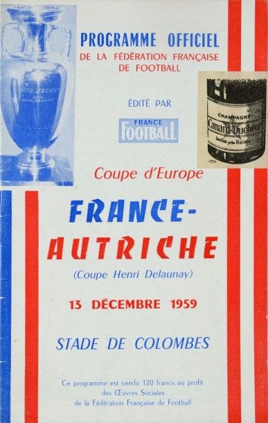 null Programme officiel de la rencontre entre la France et l'Autriche le 13 décembre...