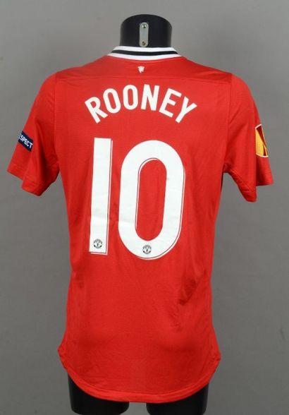 null Maillot de Wayne Rooney n°10 avec Manchester United lors de la ligue Europa...