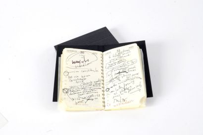 Serge GAINSBOURG 
L'AGENDA HERMES PERSONNEL DE SERGE GAINSBOURG.
3e TRIMESTRE 1985.
(Manuscrits)...