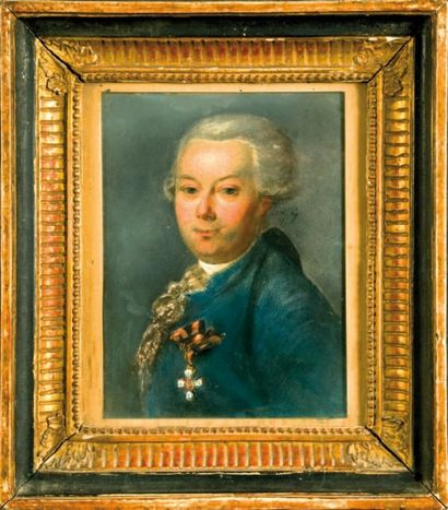 LEVITSKY Dimitri (1735-1822). Portrait présumé de Von Wiessin (écrivain et auteur...