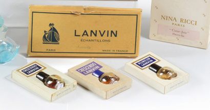 Lanvin Parfums (années 1950) Ensemble comprenant un étui carton titré contenant 10...