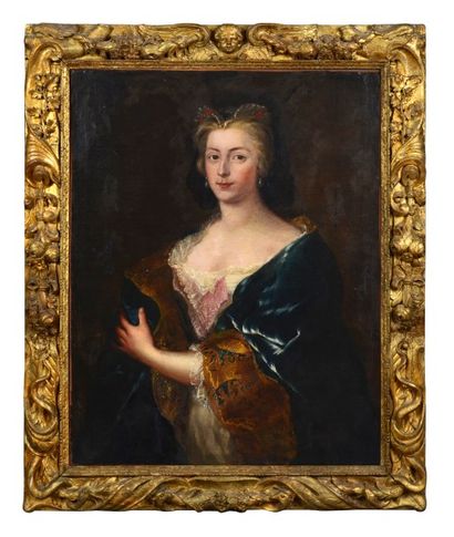 Ecole Française du XVIIIe, atelier de François de Troy Portrait de femme en robe...