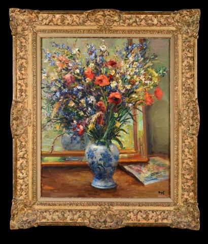 Marcel DYF (1899 - 1985) Bouquet de fleurs des champs.
Toile, signée en bas à droite.
73...
