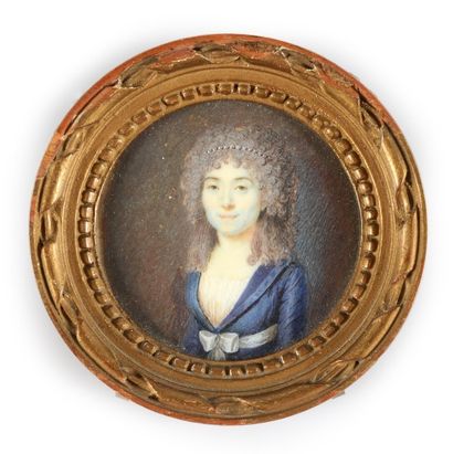 Attribué à Jean-Baptiste LETELLIER fils (Paris, 1759 - après 1816) Femme en robe...