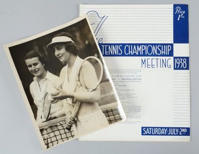 null Programme officiel de la finale (2 juillet) du tournoi de Wimbledon 1938.
Victoire...