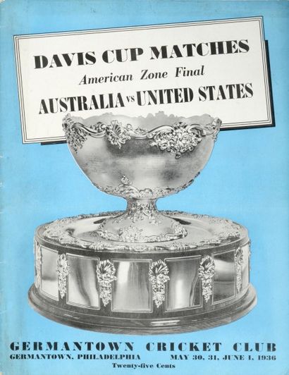 null Programme officiel de la finale de la zone Américaine de la Coupe Davis 1936...