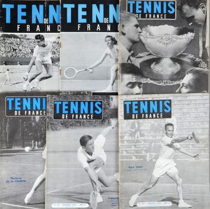 null Lot de 47 numéros non suivis de la revue Tennis de France entre le n°1 de mai...