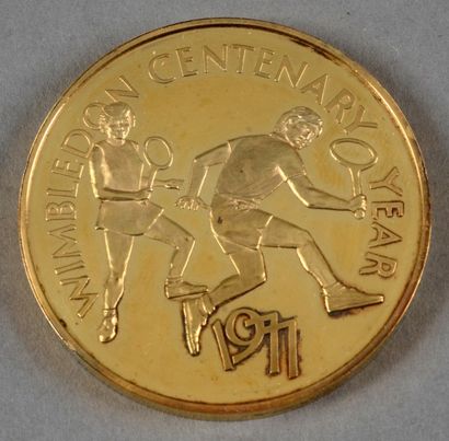 null Médaille commémorative du centenaire du tournoi de Wimbledon (1877-1977).
La...