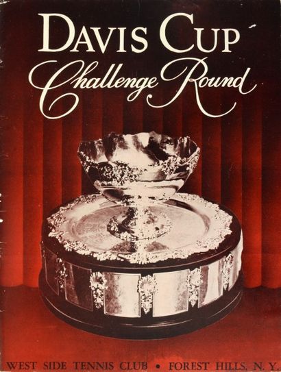 null Programme officiel de la finale de la Coupe Davis 1955 disputée à Forest Hill...