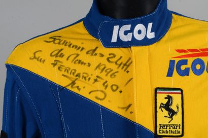null Eric Bernard
Combinaison portée lors des 24 heures du Mans 1996 avec l'écurie...