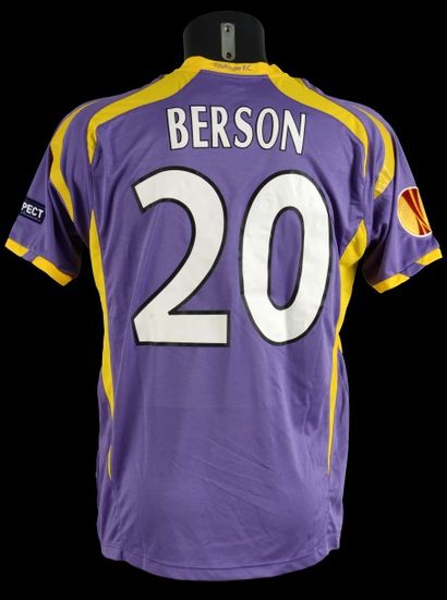 null Mathieu Berson n° 20.
Maillot du Toulouse FC pour la Ligue Europa (Coupe UEFA)...