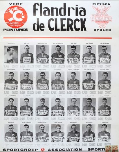 null Affiche promotionnelle de la formation cycliste Flandria de Clerck (pour la...