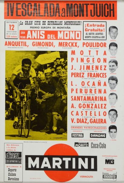 null Affiche de la 4ème Escalade de Montjuic, course cycliste du 12 octobre 1967.
Elle...