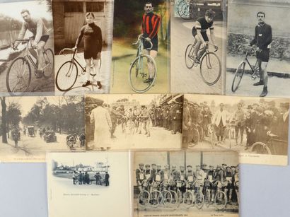 null Lot de 10 cartes postale entre 1900 et 1920.
Tour de France 1910, Bordeaux-Paris,...