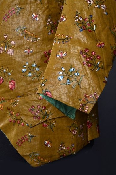 null Veste d'intérieur en toile de Jouy de Christophe-Philippe Oberkampf, vers 1780-1790,...