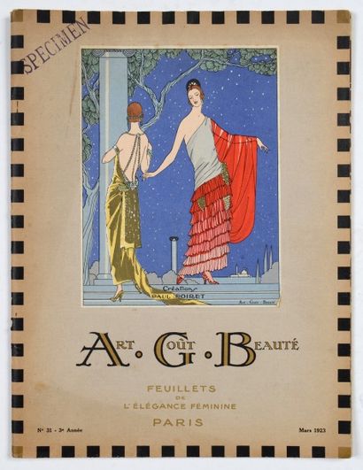 null Art. Goût. Beauté, Feuillets de l'Elégance Féminine, six numéros, Noël 1922,...