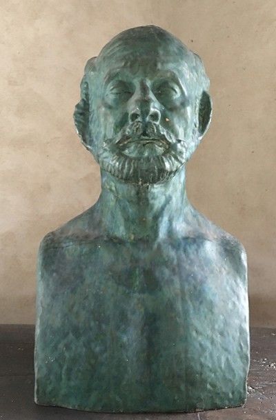 Emile Antoine BOURDELLE (1861- 1929) 
Buste d'Auguste Perret (1874-1954).
Terre cuite...