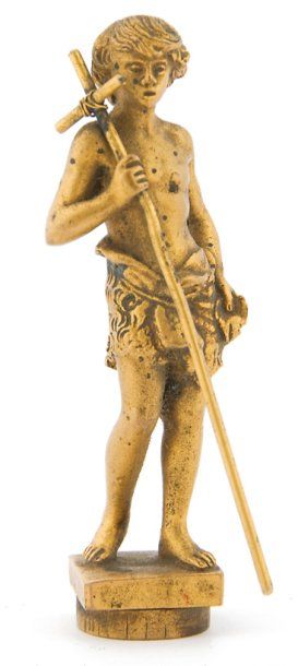 Cachet en bronze représentant saint-Jean-Baptiste....