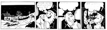 MACHEROT. PÈRE LA HOULE. Petit strip humoristique publié dans le journal Tintin belge....