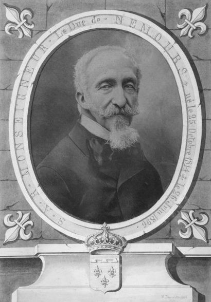 Louis, duc de Nemours (1814-1896). Gravure...