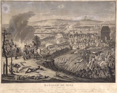 Bataille d'Iéna, le 14 octobre 1806. Gravure...