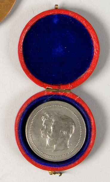 null Visite de Nicolas II. Médaille commémorative en étain, souvenir de la première...