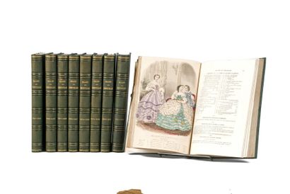 null Le magasin des demoiselles, années 1853 à 1862, suite de 8 volumes ; articles...