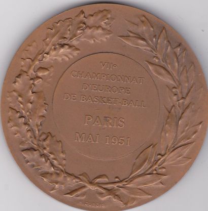 null Médaille officielle de participant pour les VIIe Championnats d'Europe à Paris...