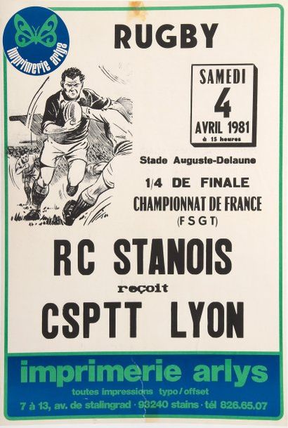 null Affiche. ¼ de finale du championnat de France FSGT. RC Stanois contre CSPTT...