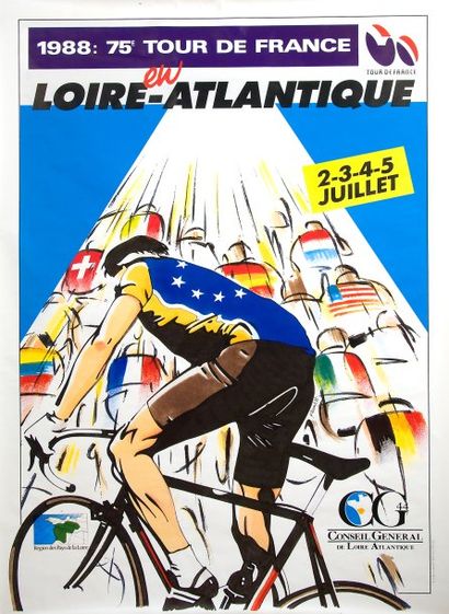 null Affiche du 75e Tour de France pour les étapes en Loire Atlantique du 2-3-4-5...