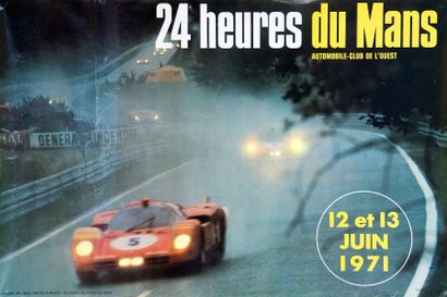 null Affiche des 24 heures du Mans 1971. Dim. 40 x 60 cm.