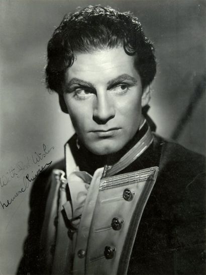 OLIVIER Laurence Portrait dans le rôle de l'amiral lord Nelson, dans le film Lady...