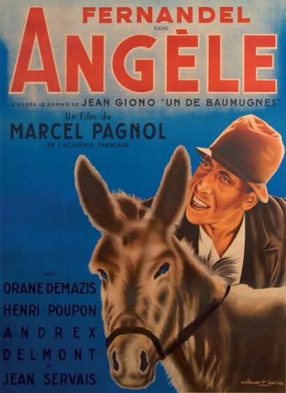 PAGNOL Marcel Angèle, film avec FERNANDEL, Affiche originale pour une reprise après...