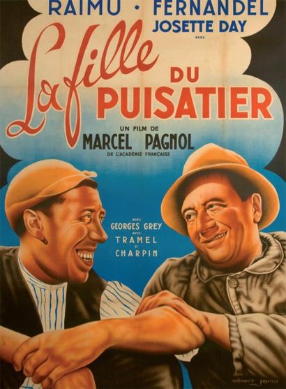 PAGNOL Marcel La Fille du Puisatier , film avec FERNANDEL et RAIMU ( 1942 ), Affiche...
