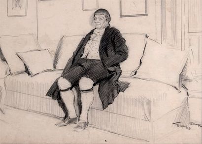 COMEDIE FRANCAISE - DE FERAUDY Maurice Portrait du fameux sociétaire de la Comédie...