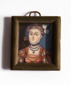 null Dorothée, reine de Danemark, née princesse de Saxe-Lauenbourg (1511-1575). Miniature...