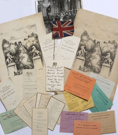 null George VI, roi de Grande-Bretagne. Très important ensemble de documents, concernant...