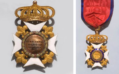 null Ordre de François Ier (Deux-Siciles), modèle de chevalier grandcroix, en or...