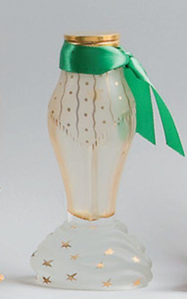 SCHIAPARELLI- «Zut»- (1948) Flacon en verre incolore pressé moulé de section cylindrique...
