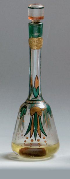D'HORTYS - «Jonchée d'Automne» - (années 1920) Très rare et élégant flacon en cristal...
