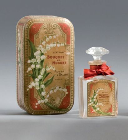 ROGER & GALLET - «Bouquet de Muguet» - (1910) Présenté dans son coffret en carton...