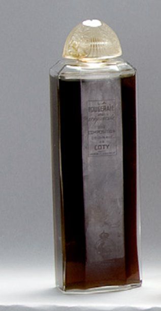 COTY - «La Fougeraie au Crépuscule» - (1934) Flacon en verre incolore pressé moulé...