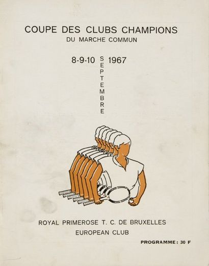 null Ensemble d'archives du joueur de tennis Jean-Claude Barclay, comprenant 6 affiches...