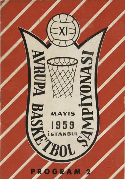 null Programme officiel des Championnat d'Europe de Basket-Ball masculin en 1959...