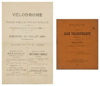 null Bulletin d'engagement pour les courses du 22 juillet 1894 au Vélodrome de Trouville...